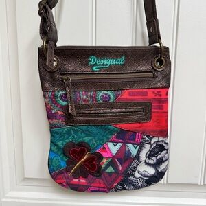 Desigual Bandolera Bingin Patchwork Butterfly Crossbody Bag